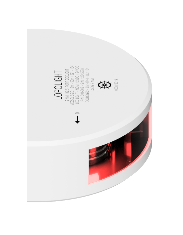 3nm 112,5° Red, Port, white ceramic coated 3nm 112,5° Red, Port, white ceramic coated